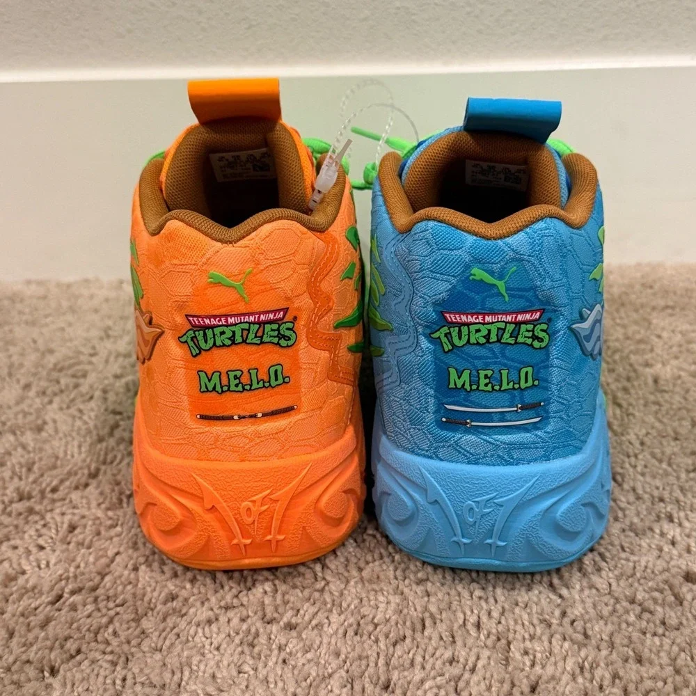 PUMA‎ Mens MB.03 TMNT Sneakers Basketball Slime Mismatched Rare Size 11.5